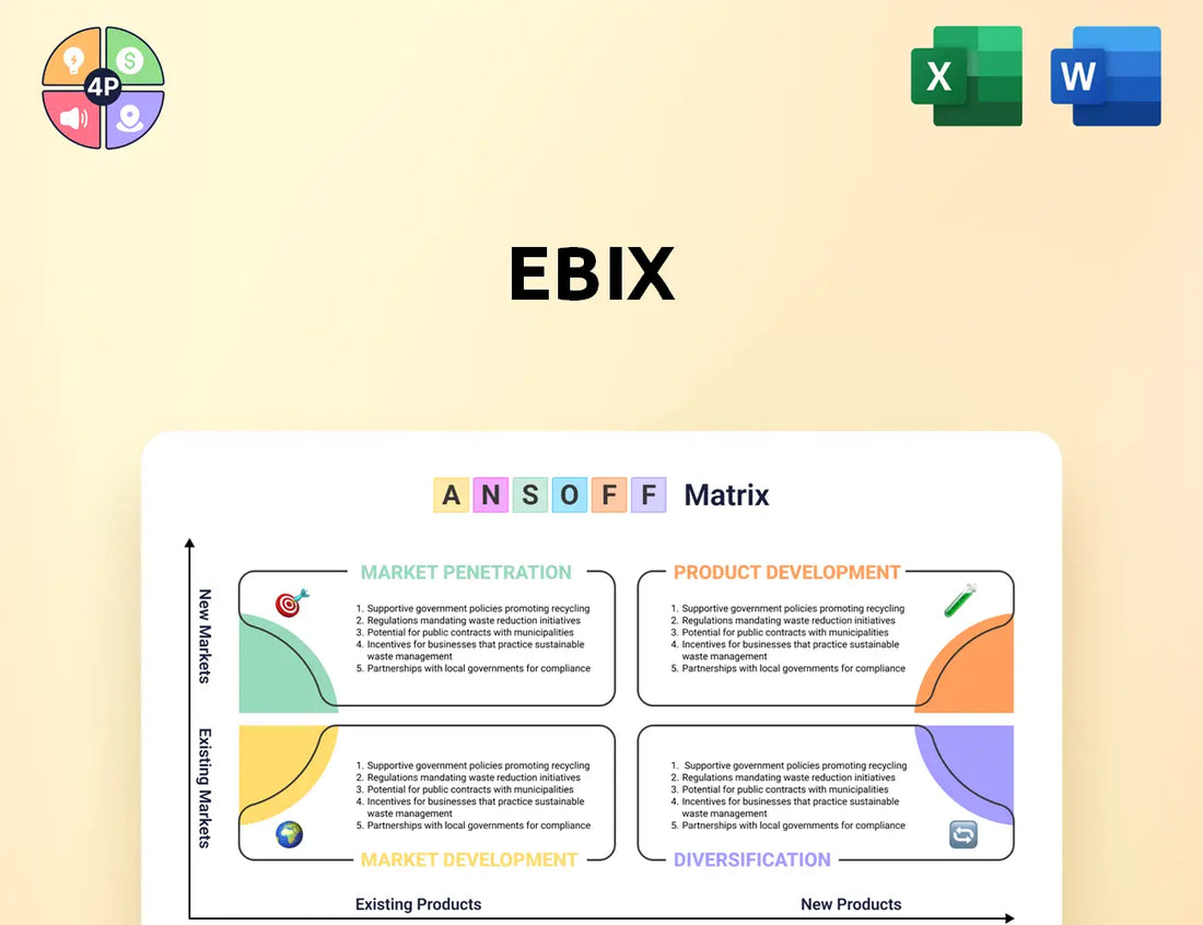 Ebix Ansoff Matrix