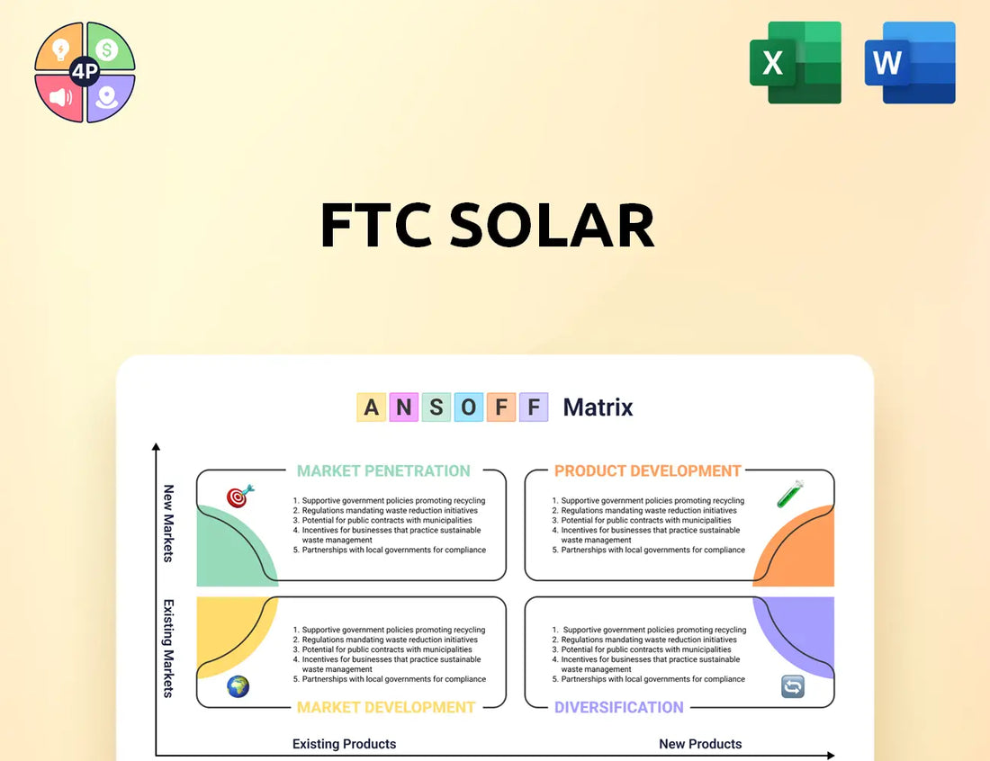 Ftcsolar Ansoff Matrix