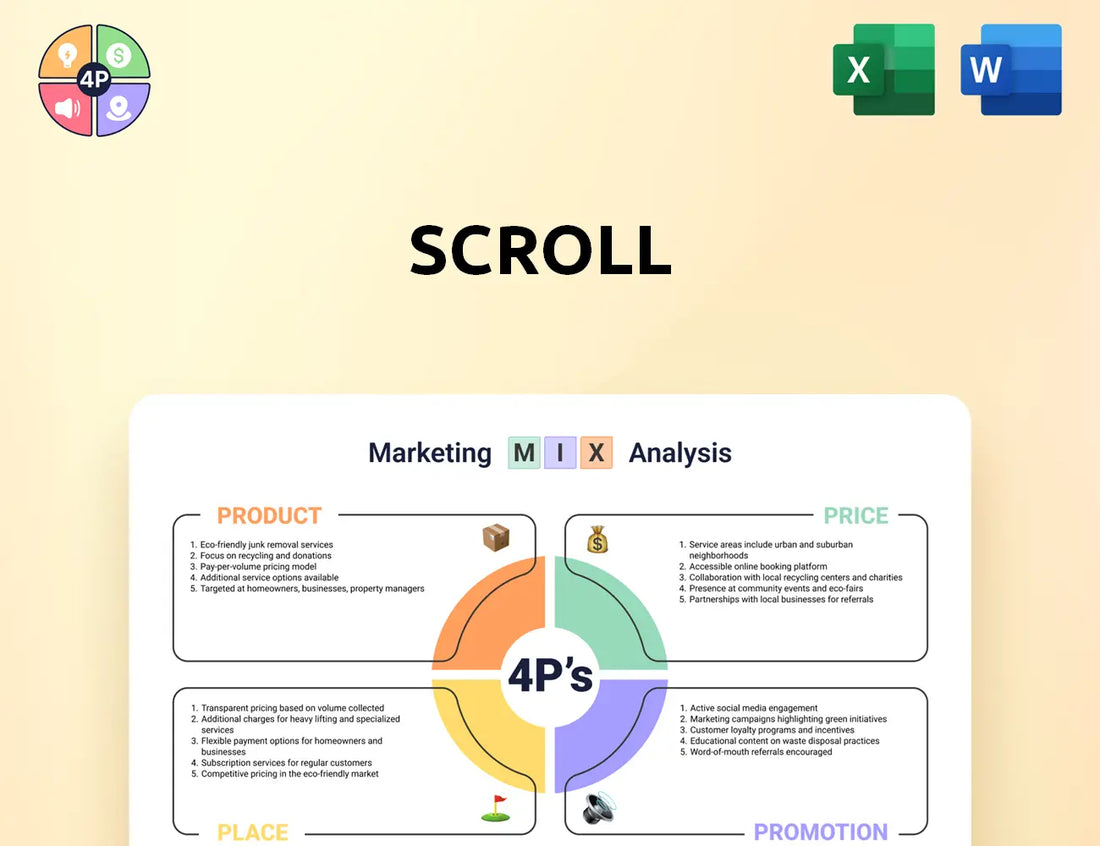 Scroll Marketing Mix